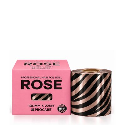 PROCARE PREMIUM ZEBRA ROSE HAIR FOIL ROLL 100MM X 225MTR