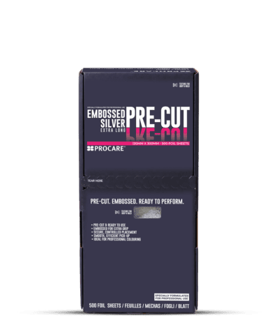 PROCARE EMBOSSED SILVER HAIR FOIL POP UP SHEETS 130MM X 300MM X 500 SHEETS